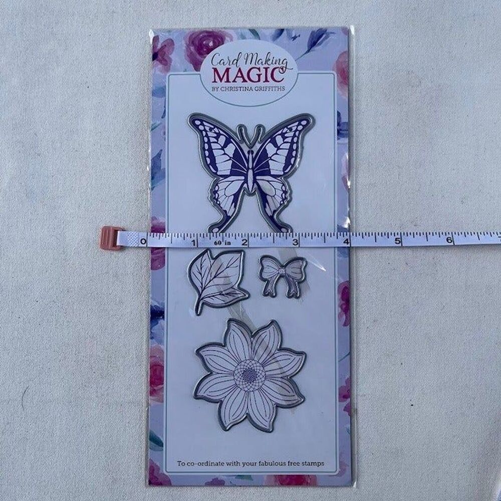 4pc Butterfly and Flower Die Cut Card Making Magic by Christina‎ Griffiths